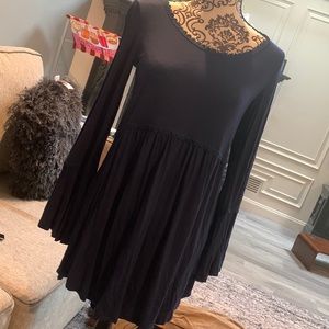 Rosette long sleeve navy dress top size medium #5